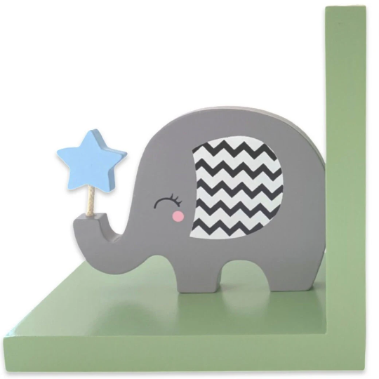 Childrens SAFARI Elephant Wooden Bookends