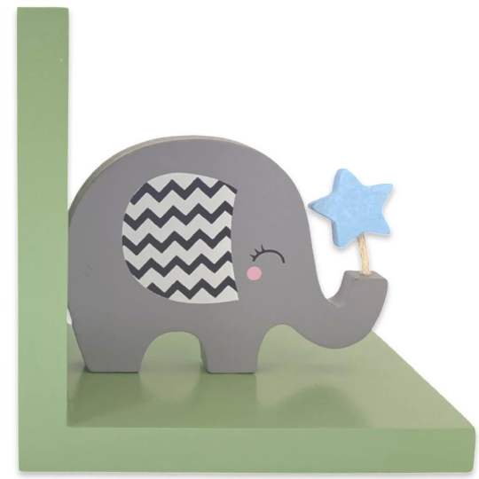 Childrens SAFARI Elephant Wooden Bookends