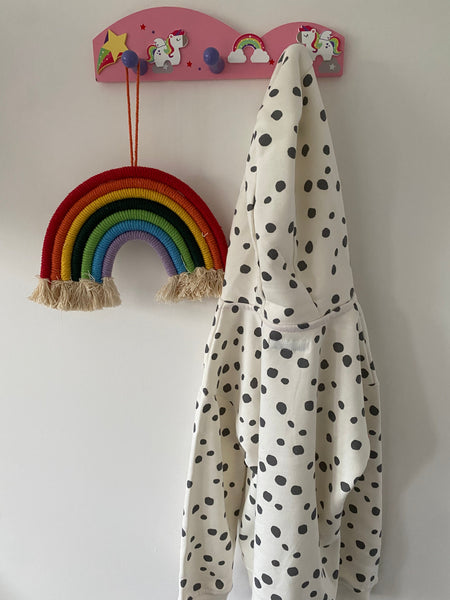 Childrens Wooden RAINBOW UNICORN Coat Rack