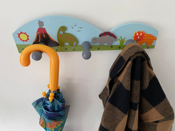 Childrens Wooden DINOSAUR Coat Rack