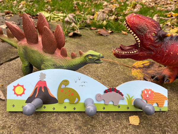 Childrens Wooden DINOSAUR Coat Rack