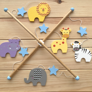 Wooden Safari Animals Mobile by Tinkie Toys