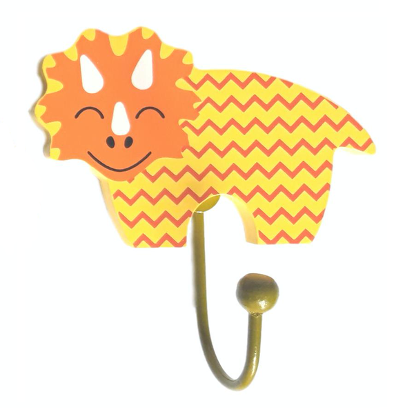 Childrens Set of 3 DINOSAUR Coat Hooks