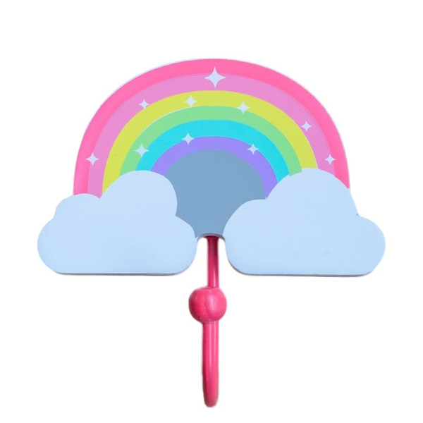 Childrens Set of 3 RAINBOW UNICORN Coat Hooks